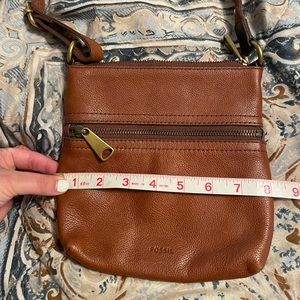 Small Fossil Leather Crossbody Purse